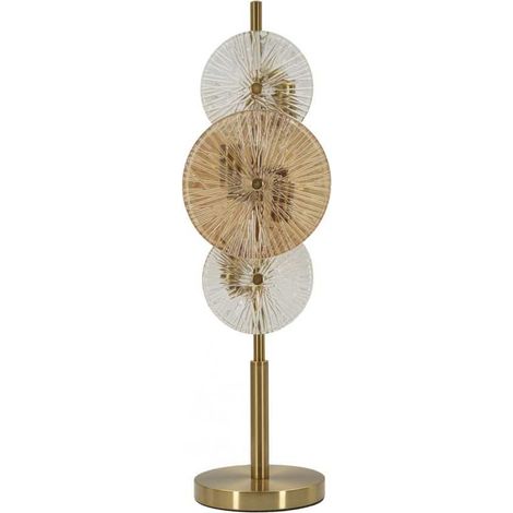 Lampe à poser en métal et verre 20 x 18 x 66 cm Osaka