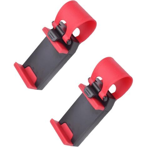 QORVA-Lot de 2 supports pour téléphone portable, support pour voiture, support pour volant, support pour guidon, support pour smartphone (1/5)