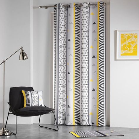 Rideau "Yellow Mix" 140x260cm Multicolore (1/2)