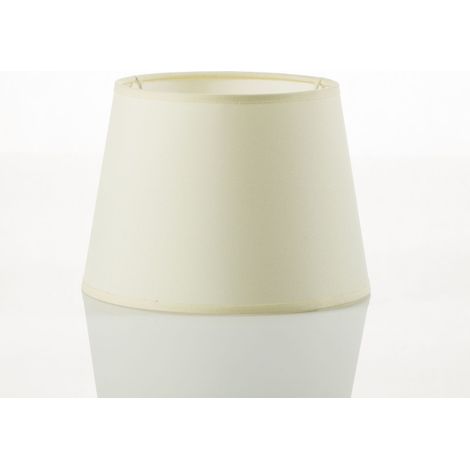 Lampenschirm Stoff konisch Weiß für E14 Tischlampe