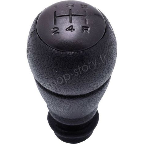 SHOP-STORY - RA2903002 : Pommeau de levier de vitesse noir pour véhicules CITROËN Berlingo, Saxo, Xsara et PEUGEOT 106, 3008, 5008, par