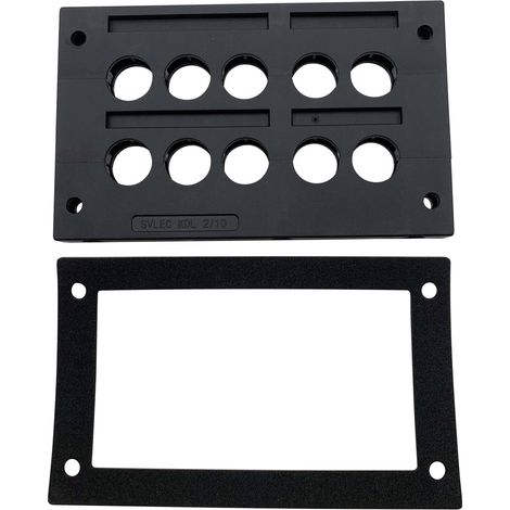 TRU COMPONENTS TC-KDL 2/10 Kabeleinführungsleiste   Klemm-Ø (max.) 16 mm  PA Schwarz 1 St.