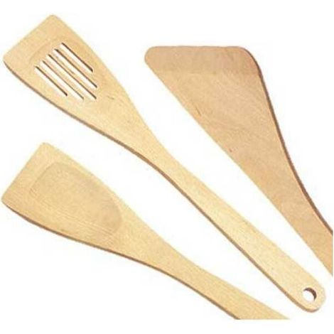 Set de 3 pelles en bois Woody 637420