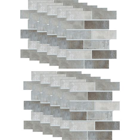 panneaux muraux 3D carrelage à décoller et coller autocollant moderne pour cuisine salle de bain chambre coucher 10 30 x 30 cm (1/5)
