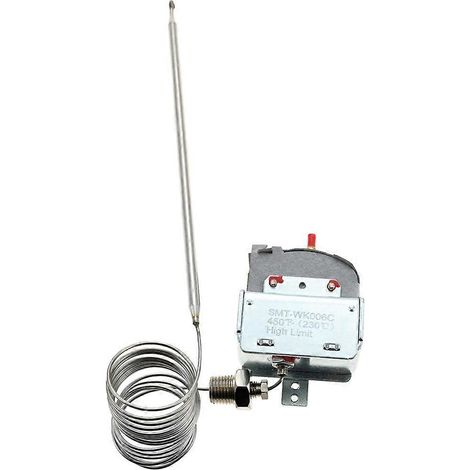 ensemble PP10084 Thermostat de sécurité à limite haute pour friteuse Pitco, filetage 1/4" MPT, boîte de rangement, 450 °F/232 °C. (1/5)