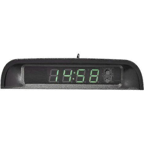 Horloge de voiture avec affichage nocturne, thermomètre, montre numérique autocollante interne automatique, alimentée par l'énergie solaire, 24 heures (1/5)