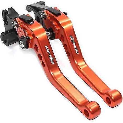 Leviers de frein et d'embrayage pour moto Kawasaki Ninja 650 650r Ninja650 2017 2018 2019 2020 2021, poignées de guidon, kits d'entretien de freins pour véhicules motorisés (orange) (1/5)