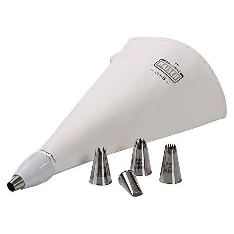 Set de mangas pasteleras kaiser blanco 40 cm acero inoxidable (1/5)