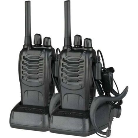 Talkie-walkie Baofeng BF-88E - Fréquences PMR européennes - Communication extérieure sans fil - Set double avec écouteurs et câble USB - Idéal pour activités en plein air (1/3)