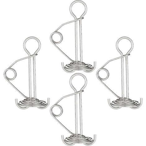 Piquets de tente en acier inoxydable pour le camping en plein air (lot de 4) avec boucle en forme d'arête de poisson (1/5)