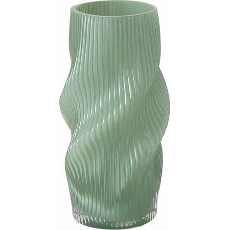 Vaso Boltze VERESE verde in vetro ondulato elegante