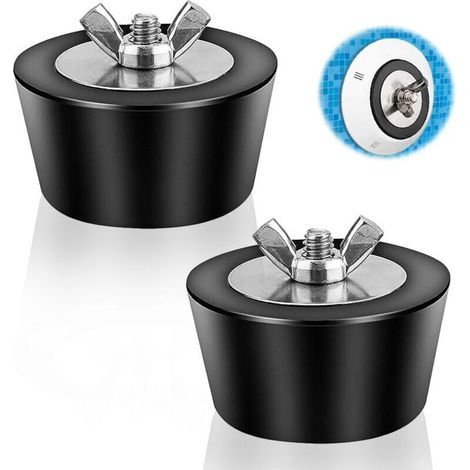 Bouchon Piscine, Bouchon d'hivernage de Piscine, 2 pièces Bouchons en Caoutchouc de Piscine Bouchon Conique d'hivernage Accessoires de Piscine pour Piscine 25 mm (1/5)