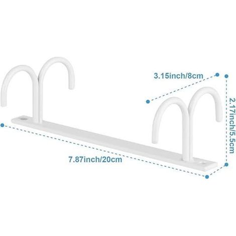 Lot de 3 Supports pour Tasses,Café Blanc,Porte-Tasses Suspendu sous Placard, Crochets de Rangement en Métal sous Armoire, Étagère, Cabinet, avec 4 Vis, , Mugs, Verres à Bière, Ustensiles pour Cuisine (1/3)