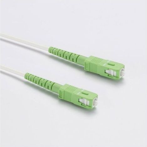 Câble Fibre Optique - 3 M - Blanc - Compatible Box Bouygues SFR Orange - 1 Pièce (1/2)