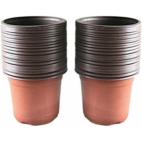 Lot de 100 Pots en Plastique pour semis et Plant, 10 cm (1/5)