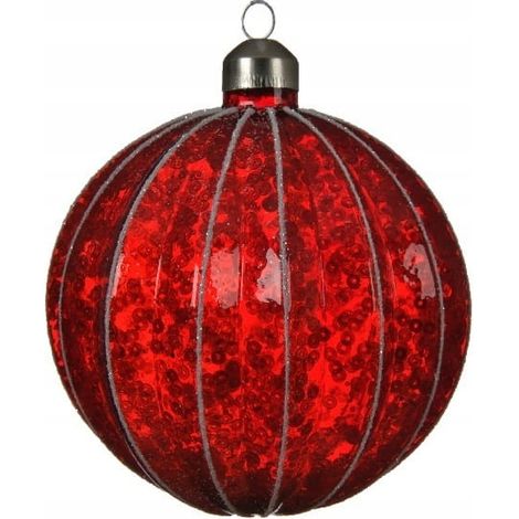 Boule de Noël en verre aux couleurs assorties Ø10 cm (1/4)