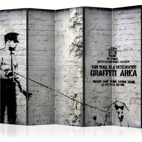 Paravento - Banksy - Graffiti Area II [Room Dividers] - 225x172 (1/4)