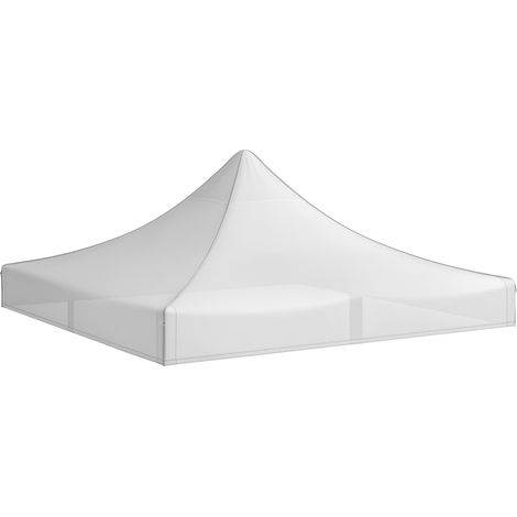 Telo di ricambio per tenda pieghevole 3x3 m, tetto a punta impermeabile, tessuto Oxford bianco con protezione UV