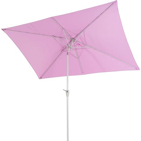 Ombrellone da giardino 2x3m rettangolare inclinabile poliestere/alluminio 4,5kg lilla 040003894