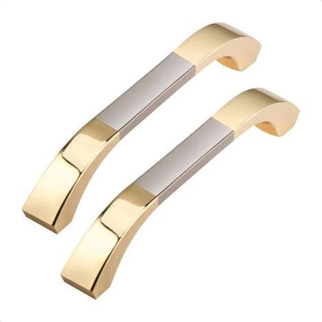 Vtizikl Lot de 6 Poignée Meuble Entraxe 96mm, Moderne Couleur Or Clair Poignée Meuble Cuisine Alliage de Zinc Poignée de Porte Armoire pour Chambre Bureaux Tiroir Inclus Vis (1/4)