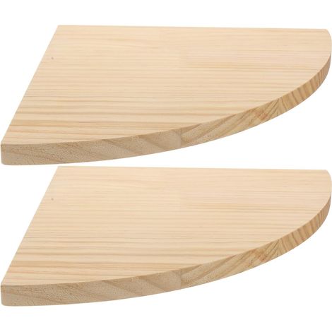 Étagère Murale en Bois Pin Naturel Support Mural Triangulaire Moyen Lot de 2 Étagères de Rangement Multifonctions pour Décoration Murale Intérieure pour Salon Chambre la (1/5)