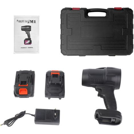 Souffleur de feuilles électrique portatif sans fil 21 V avec 2 batteries, vitesse variable, séchoir de voiture portable (1/5)