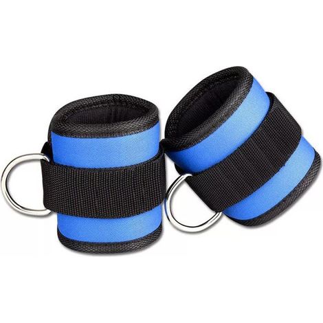 Lntyq 2PCS Sangles de Chevilles pour Musculation, Anneau D Réglable Fitness Sangle de Poignet Cheville avec Pignets Durables pour Abdominaux, Jambes et Boutons Poids Exercices Hommes et Femmes