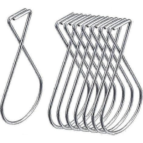 Lot de 100 crochets en acier à ressort en forme de 8, compatibles avec les plafonds suspendus, les plafonds à treillis et les faux plafonds. Conviennent pour les décorations de Noël, de bureau et d'in (1/4)