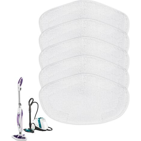 5 PCS Serpillières Microfibres pour Polti Vaporetto SV440, SV400, SV420, Réutilisables Serpillières, Idéal Lingettes Microfibres Lavables (1/5)