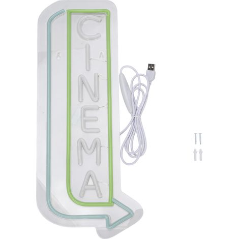 Panneau de cinéma LED à intensité variable, avec lettre en forme de flèche, pour salle de Film, décoration de porte de théâtre Commercial, décor mural (1/5)
