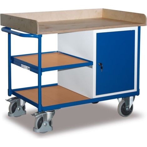 VARIOfit Werkstattwagen mit 3 Ladeflächen inkl. Tablett 1 Schrank (1/2)