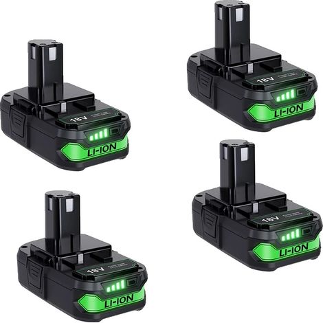 Batterie Lithium, capacité 3000mAh, tension 18V, compatible avec Ryobi (1/2)