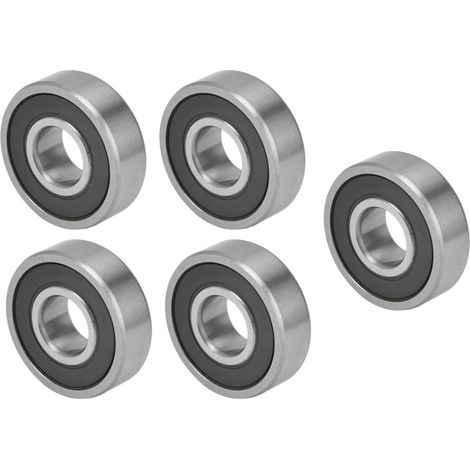 Lot de 10 Roulements à Billes Miniatures Haute Précision, Joints en Caoutchouc, Rainure Profonde Radiaux Axiaux 6003 (1/5)