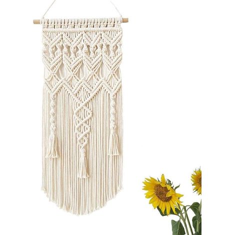 Tapisserie murale bohème en macramé tissé pour la décoration intérieure (1/5)