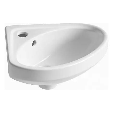 Lavabo ad angolo in ceramica bianca 34 cm