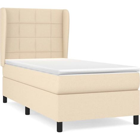 Maison Exclusive - Boxspringbett mit Matratze Creme 80x200 cm Sto (1/5)