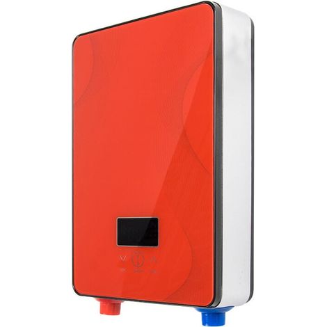Calentador de agua instantáneo, 220 V, 6500 W, para ducha de baño con cabezal de ducha, rojo (1/5)