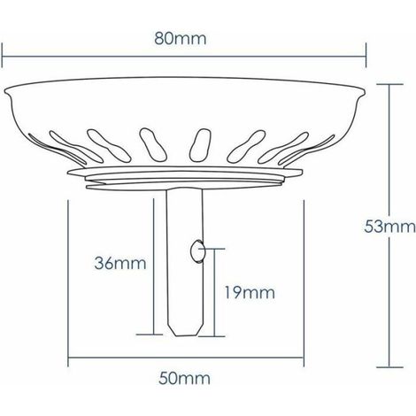 Bouchon évier inox 2 pièces Bouchon de crépine pour éviers en Acier Inoxydable Couvercle de (1/5)