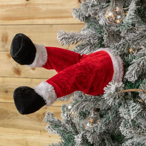 38cm Santa's Stuck Animated Christmas Tree Decoration (1/5)