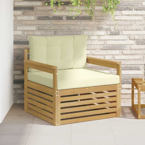 Sofá de exterior Poliéster y crema (1/5)