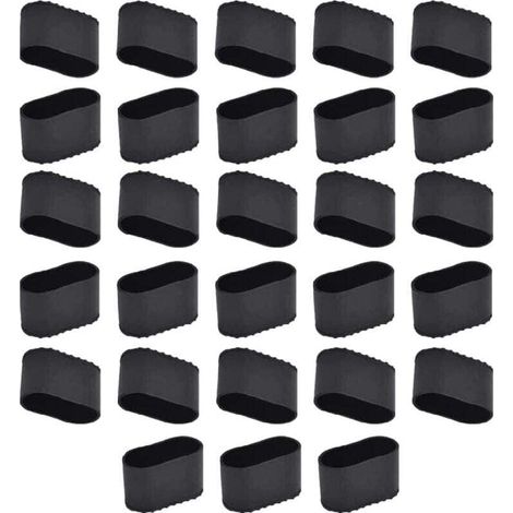 Bouchon Pied De Chaise 28 PièCes Embout De Chaise Rectangulaire Embout De Chaise Oval Protection Protege Pied De Chaise Table Patin Silicone Chaise Caoutchouc Couvre (1/4)