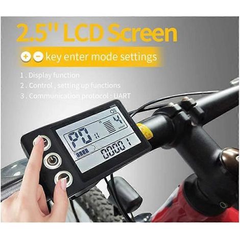 Écran LCD étanche 24 V, 36 V, 48 V, 60 V, panneau de commande S866, tableau de bord pour vélo électrique et scooter électrique, connecteur 5 broches (1/5)
