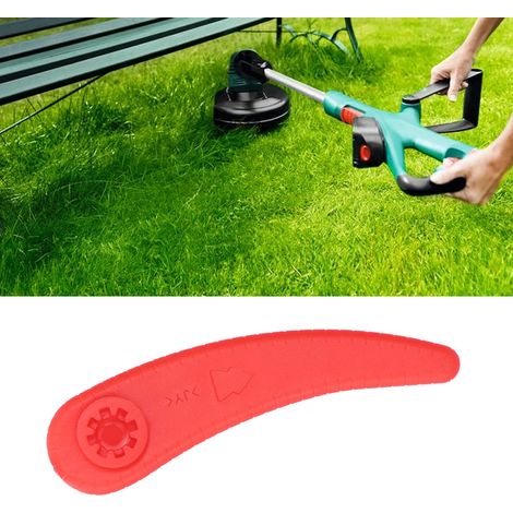 Lames de tondeuse à gazon en plastique, lames de tondeuse en ABS, lames en plastique coloré adaptées aux tondeuses Bosch, rouges. (1/5)