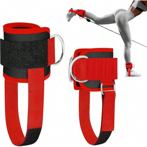 Bracelet de Cheville pour Machine à Câble Hommes et Femmes, Réglable - Bracelets de Cheville pour Machine à Câble de Gym pour Kickbacks, Exercices des Fessiers, Extensions de Jambes, Curls, Fesses (1/4)