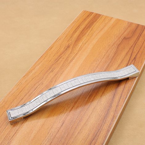 Türgriff aus Zinklegierung für Türen, Schubladen, Schränke und Regale, Möbelbeschläge (ganz weiß, 128 mm)