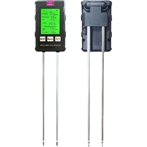 6-in-1 Boden-pH-Tester: Misst pH-Wert, Feuchtigkeit, Temperatur und Lichtintensität. Testet den Säuregrad des Bodens.