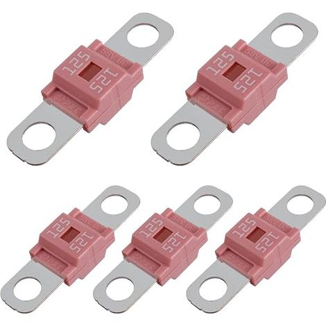 Fusible Midi à courant Bolt-on Fusible 125A Amp Rose voitures, camions, véhicules de construction, bus, caravanes (1/5)