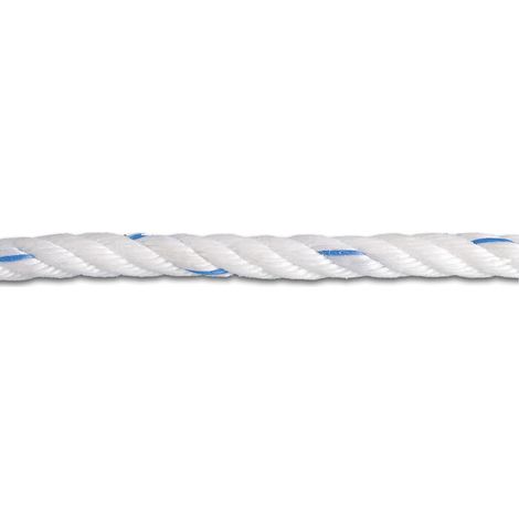 Corde Polypropylène Torsadée Blanc/bleu 24m - Chapuis
