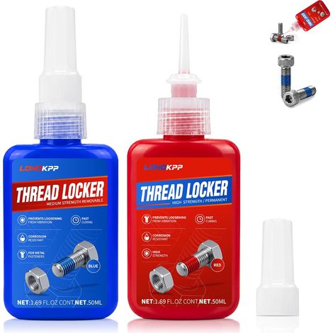 Frein Filet Bleu & Rouge 50ml + 50ml Adhésif de Force Moyenne et Forte (1/5)