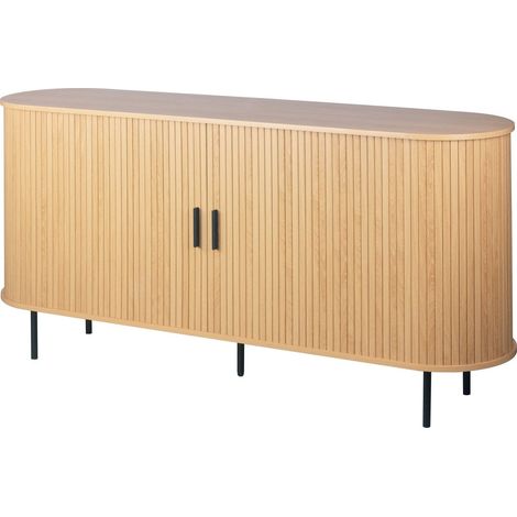 Buffet 2 portes effet Chêne 160 cm - Sora (1/2)